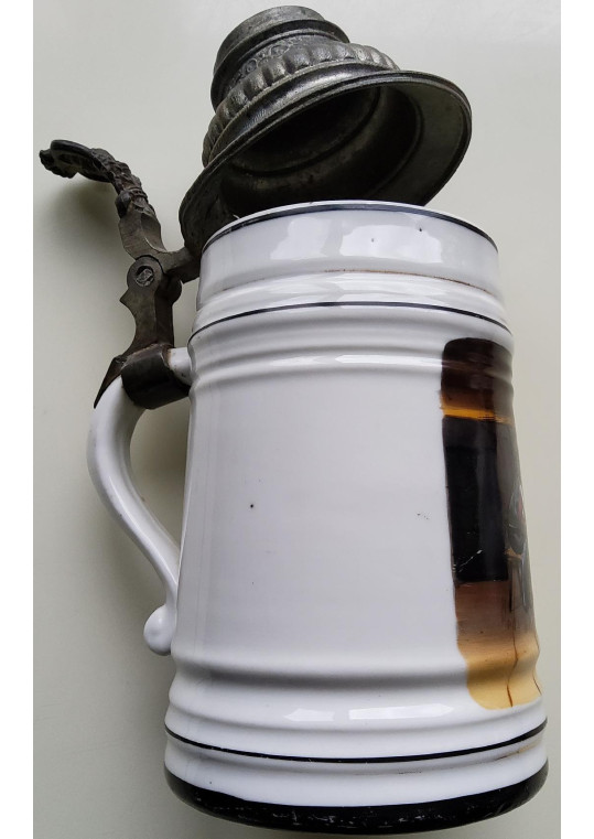Halbă din ceramică pictată